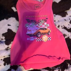 Kids Pink Corvette Tank Top